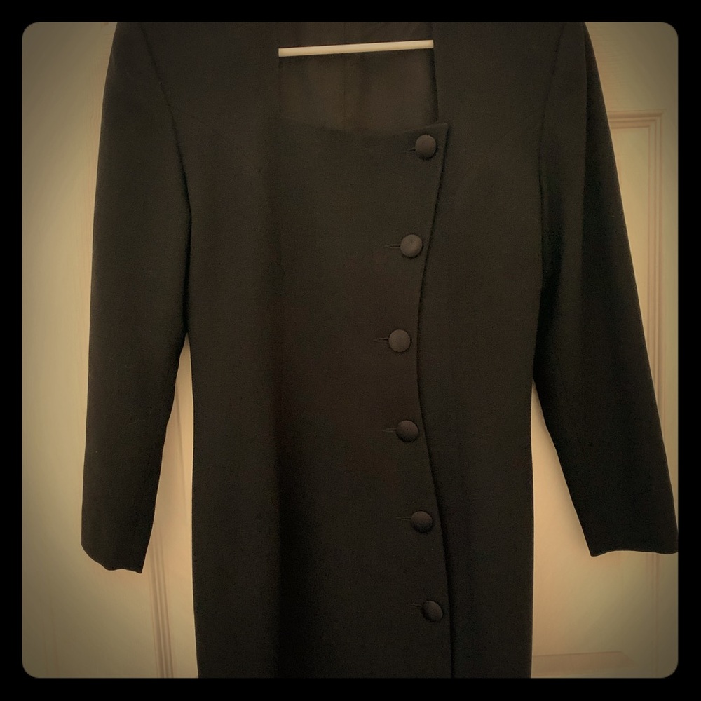 Black Suit Inspired Fitted Dress
